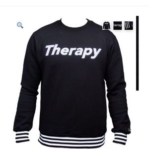 Black tag unisex therapy crewneck sweatshirt